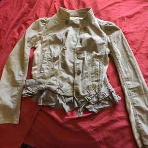 Free People Beige Corduroy Jacket